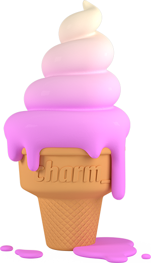 A dripping ice cream cone
